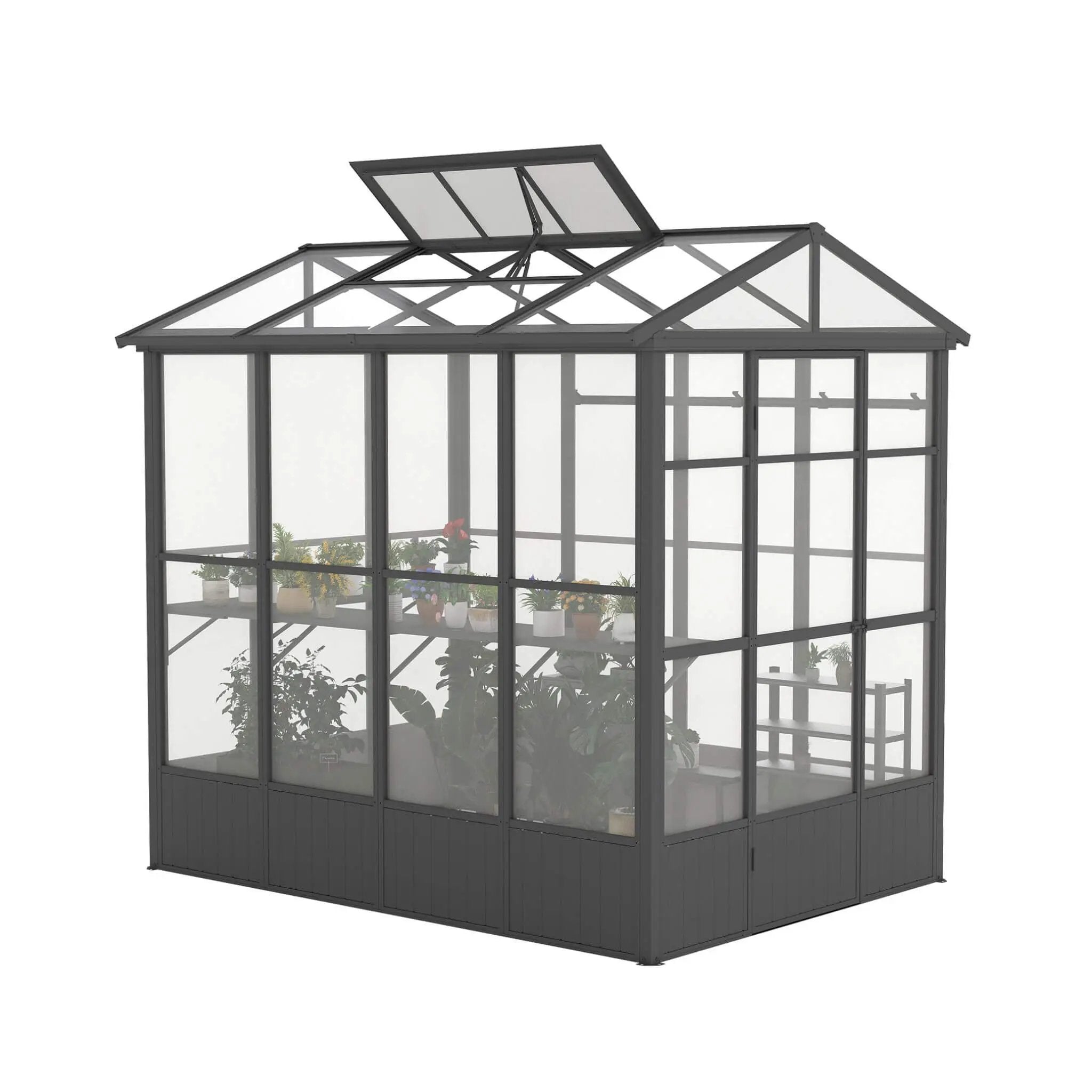 [06X08FT] Heavy-Duty Outdoor Polycarbonate Greenhouse With Fully Automatic Temperature Control Vent (SAK51892) by SAKSBY WHOLESALE