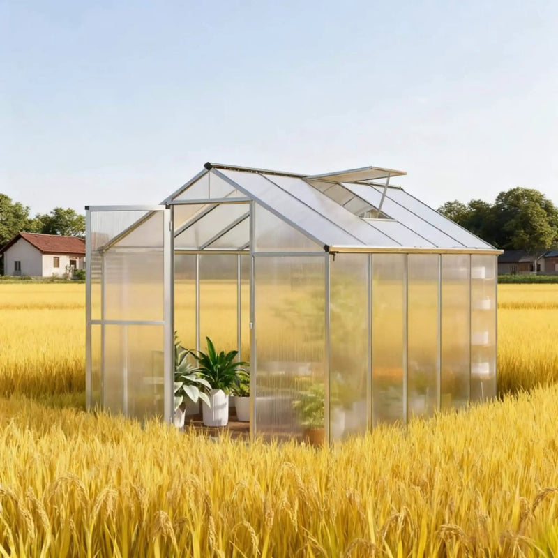 [06X10FT] Large Walk-In Backyard Greenhouse W/ Rainwater Collection System And Roof Vent (SAK93581) by SAKSBY WHOLESALE