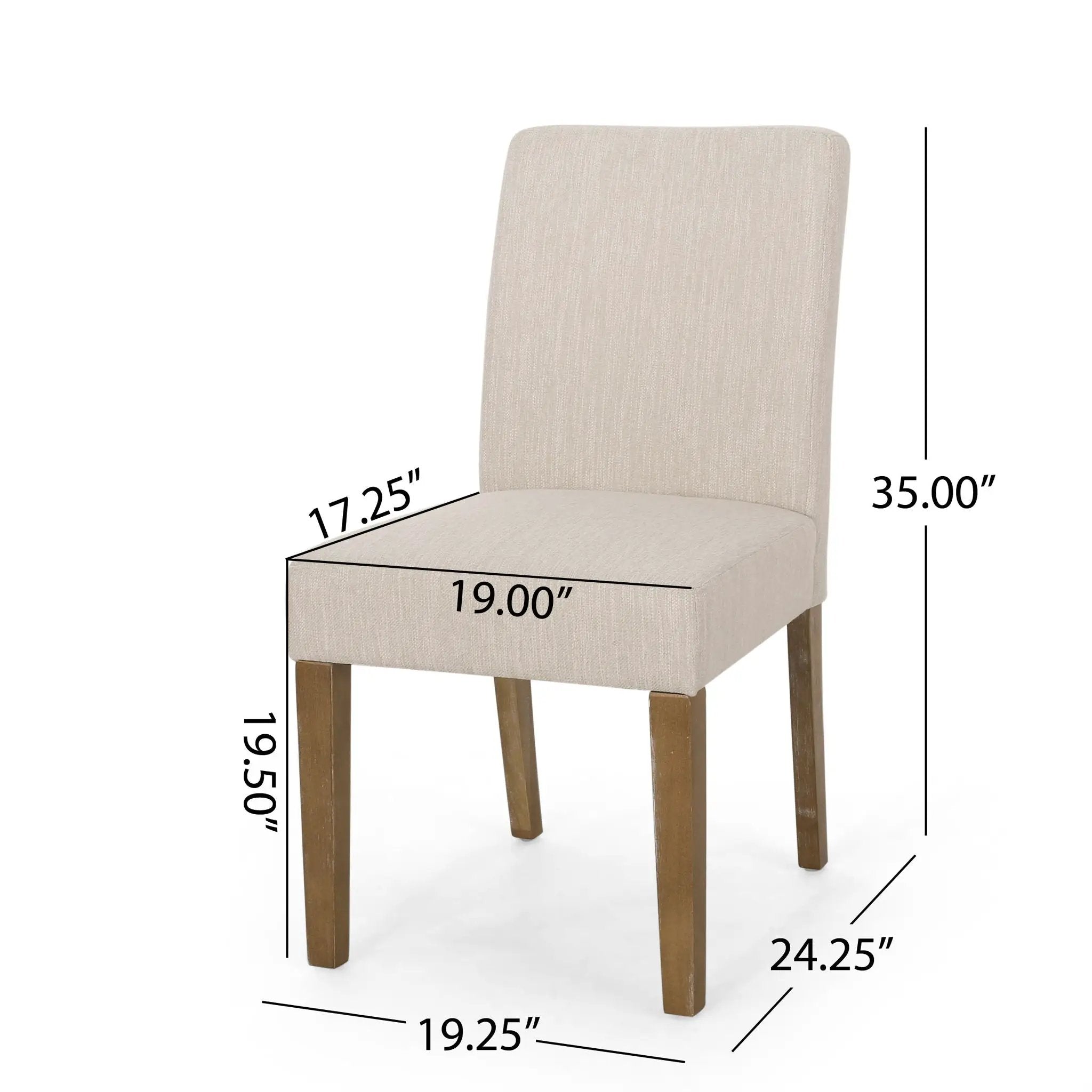 Contemporary Dining Chair with Upholstered Seating and Tapered Legs by HouseOfZazla