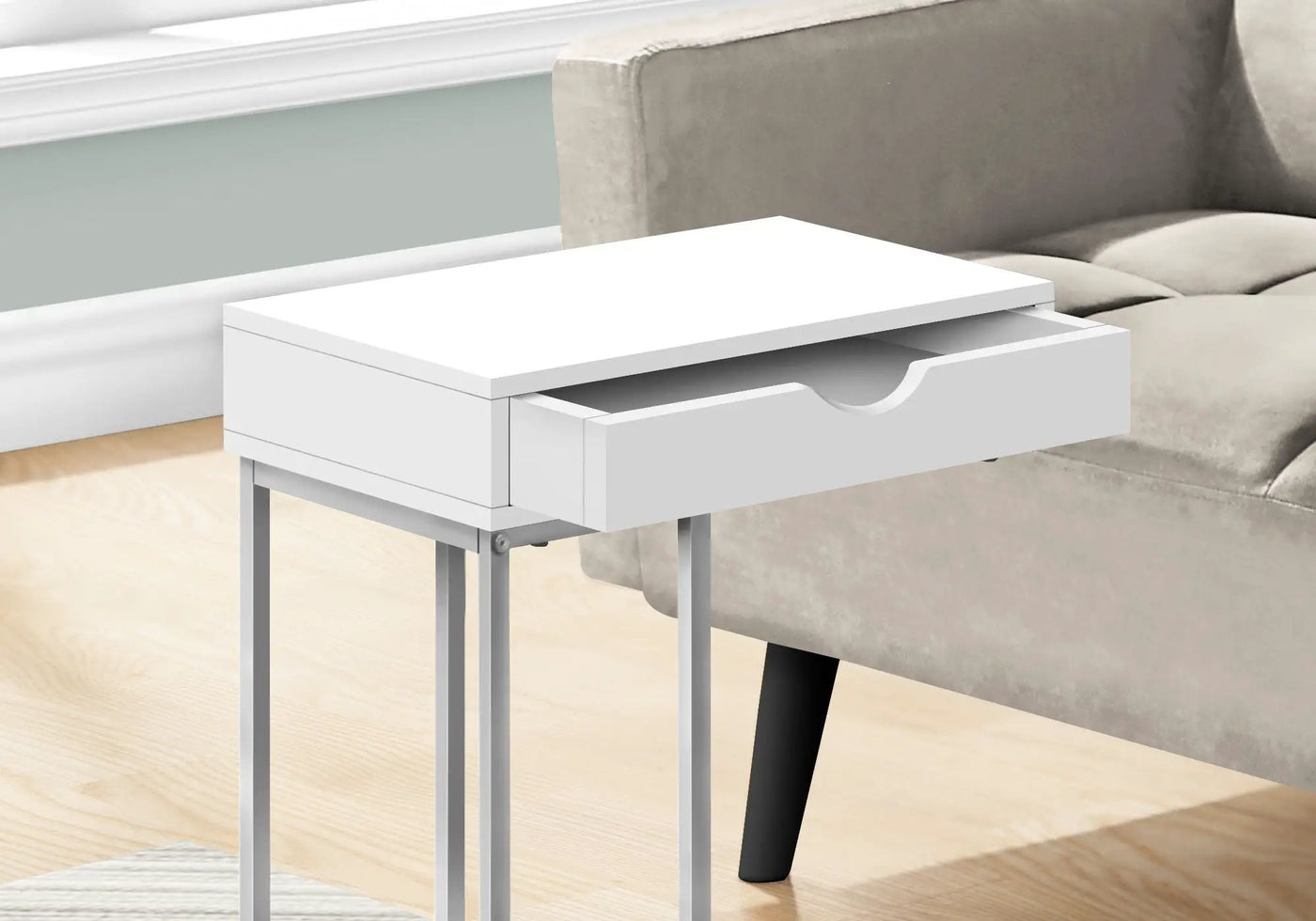 Accent Table, C - Shaped Contemporary & Modern Design by HouseOfZazla