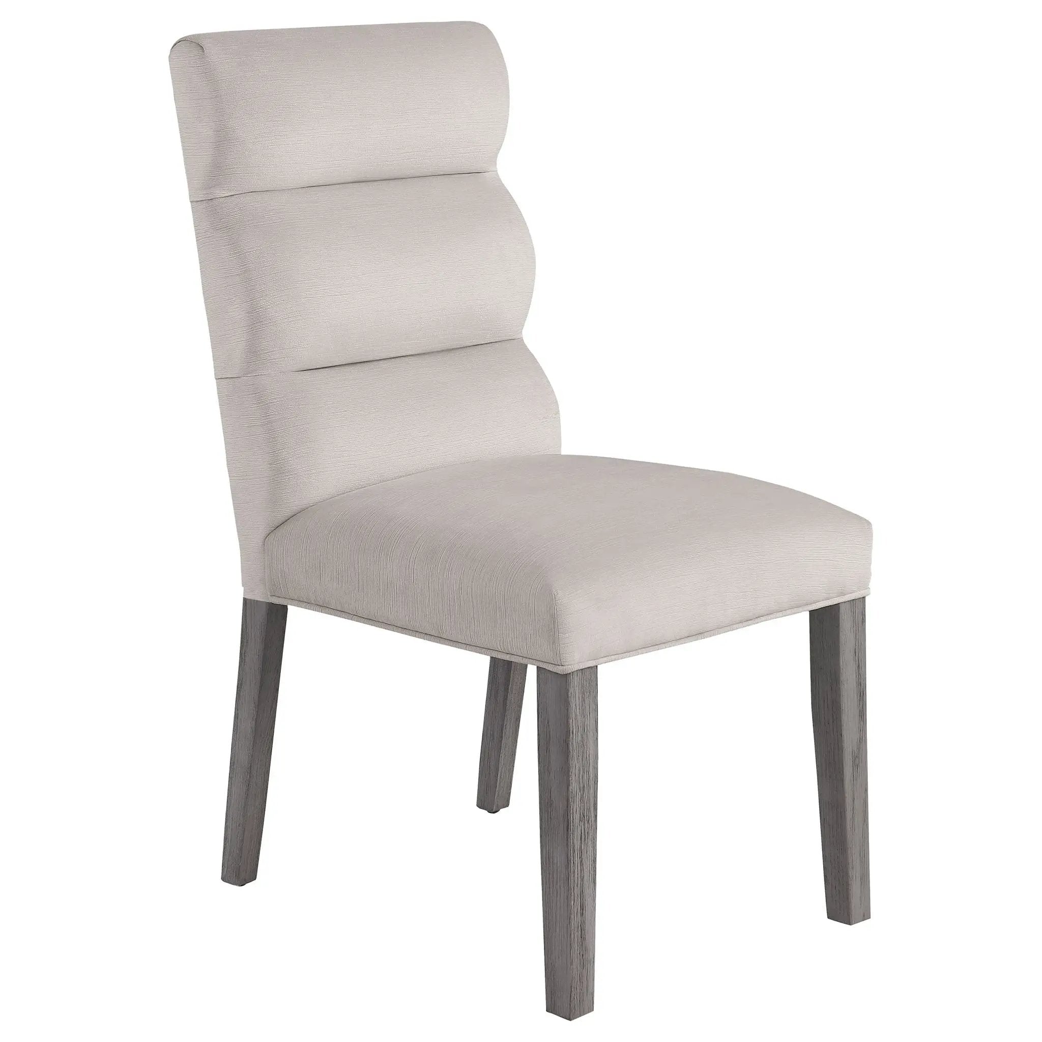 Carla Velvet Upholstered Dining Side Chair Stone (Set of 2) by Unique Piece Furniture
