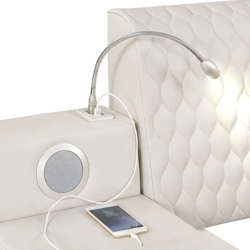 Zoya - Smart Multifunctional Bed, Built In Bluetooth Speakers, USB Charging