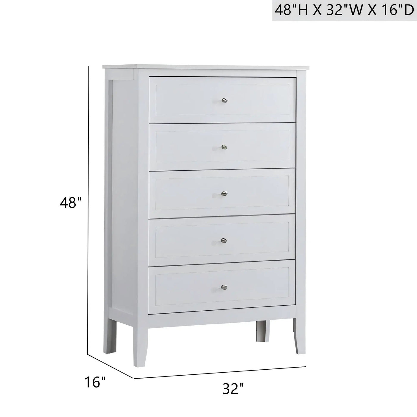 Daniel - Chest, 5 Drawer Storage Unit by HouseOfZazla
