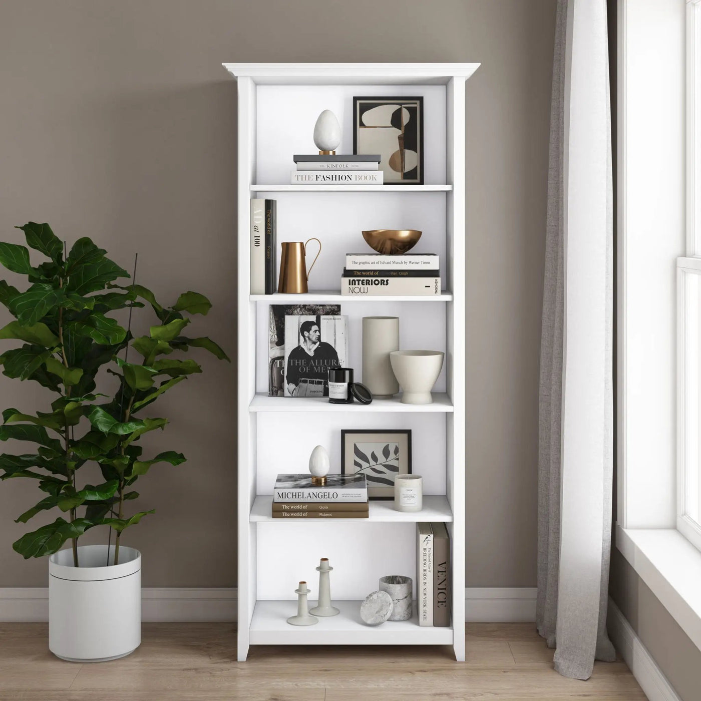 Amherst - 5 Shelf Bookcase, Handcrafted by HouseOfZazla