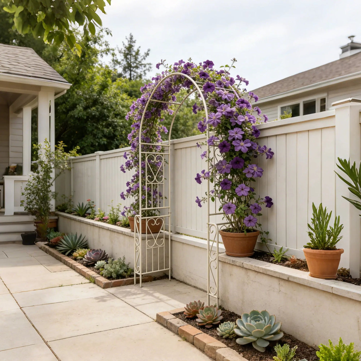 Metal Garden Arch Garden Arbor Trellis Climbing Plants Support Rose Arch Outdoor Arch by Unique Piece Furniture