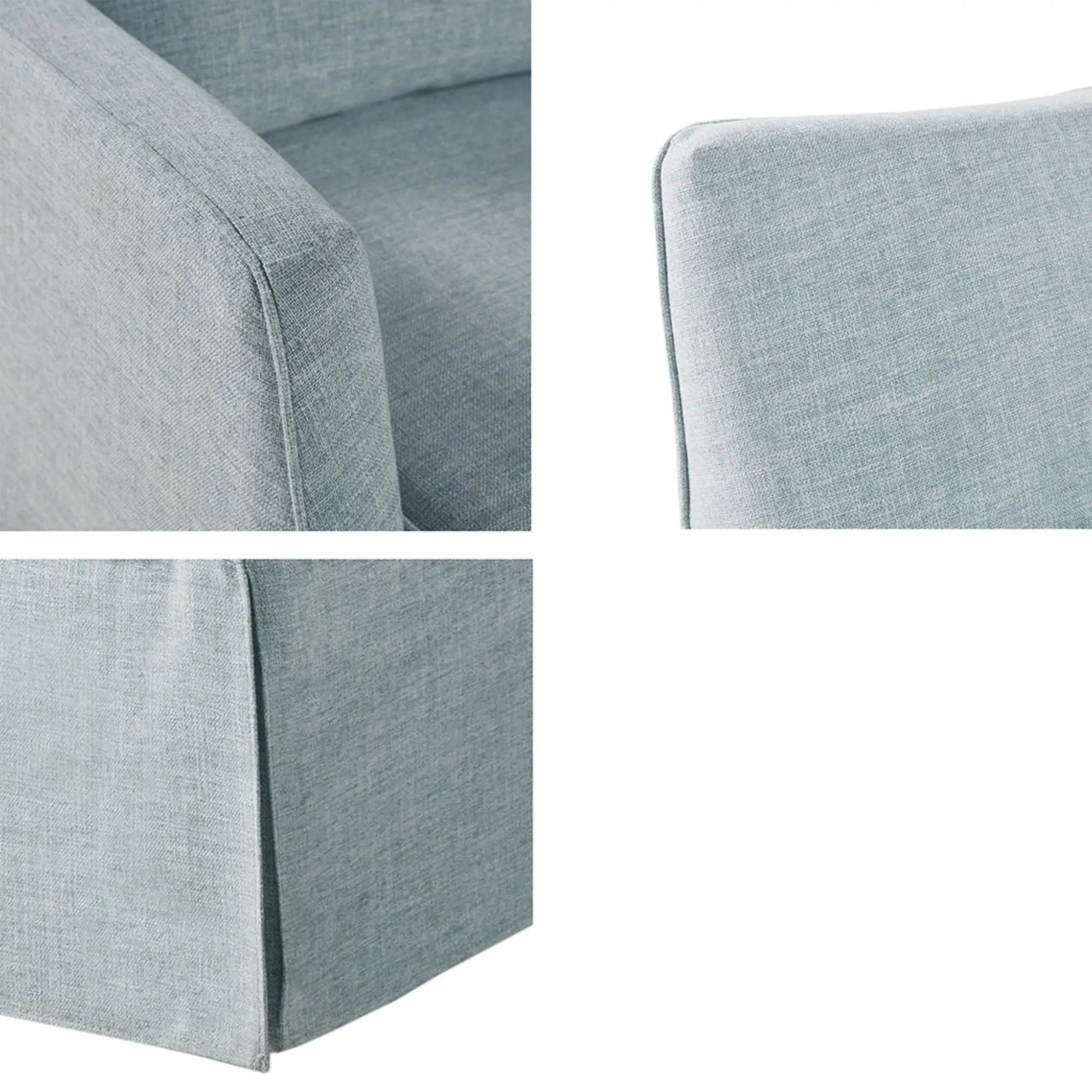 Traditional Design London Skirted Swivel Chair by Unique Piece Furniture