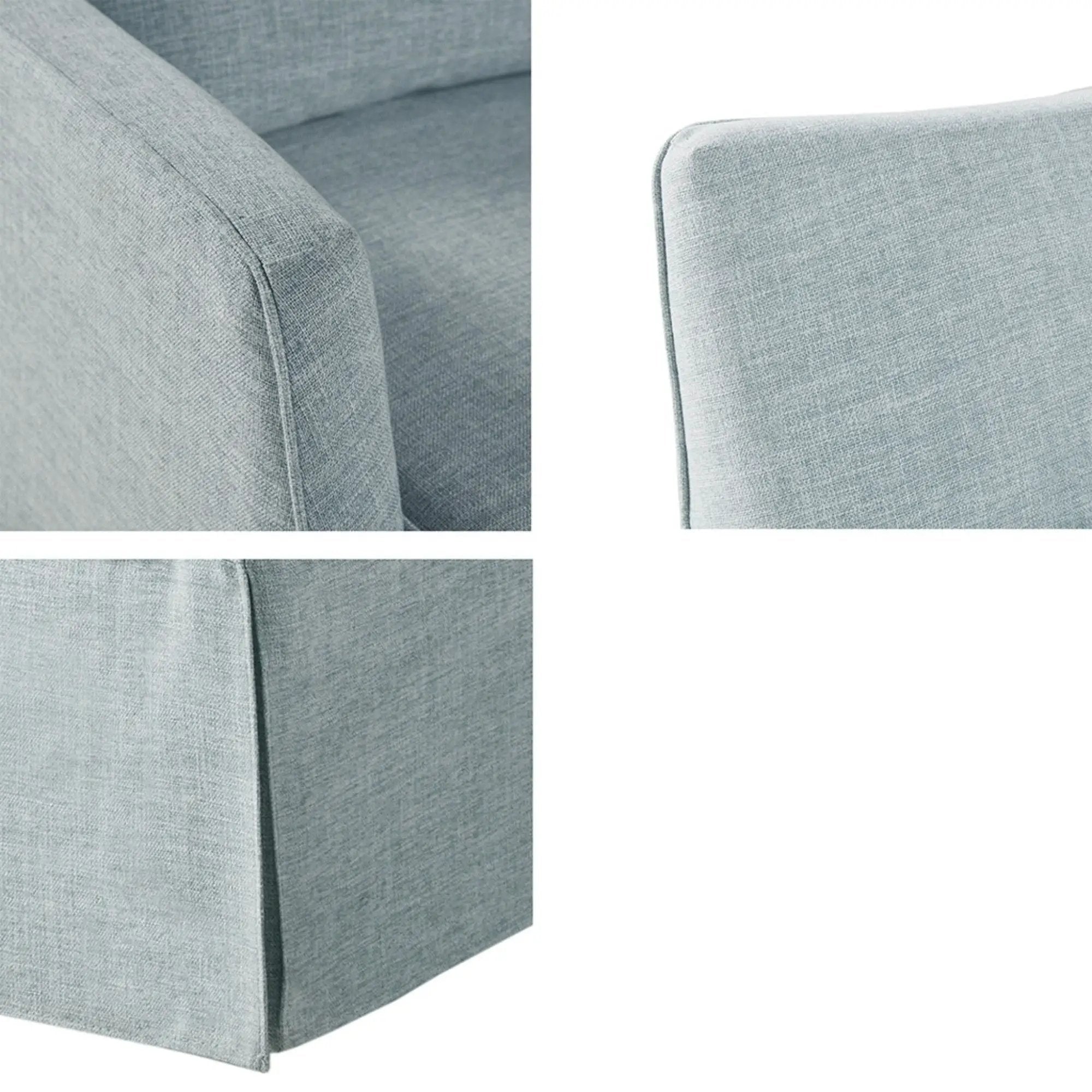 Traditional Design London Skirted Swivel Chair by Unique Piece Furniture