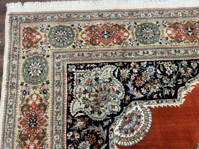Persian Rug 11x13, Semi Open Field, Soft Wool Pile, Vintage Persian Carpet, Persian Tabriz Tabatabai by Jewel Rugs