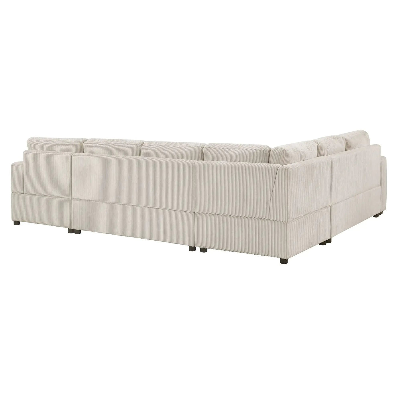 Oversized Sectional U-Shaped Sofa With Chaise Lounge And Three Soft Throw Pillows by HouseOfZazla