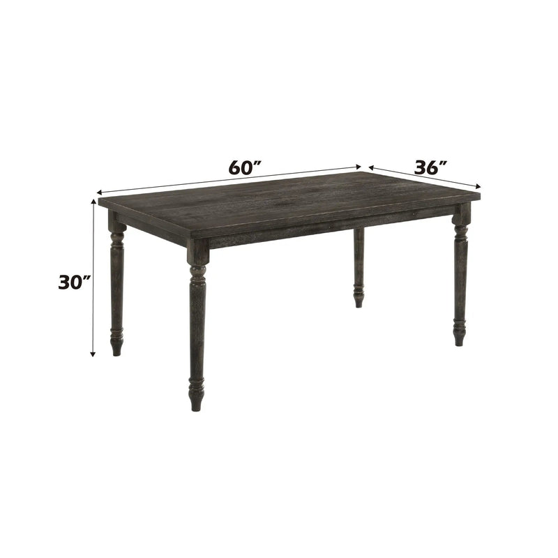 Claudia II - Weathered 7 Pieces Dining Room Set - Gray by Unique Piece Furniture