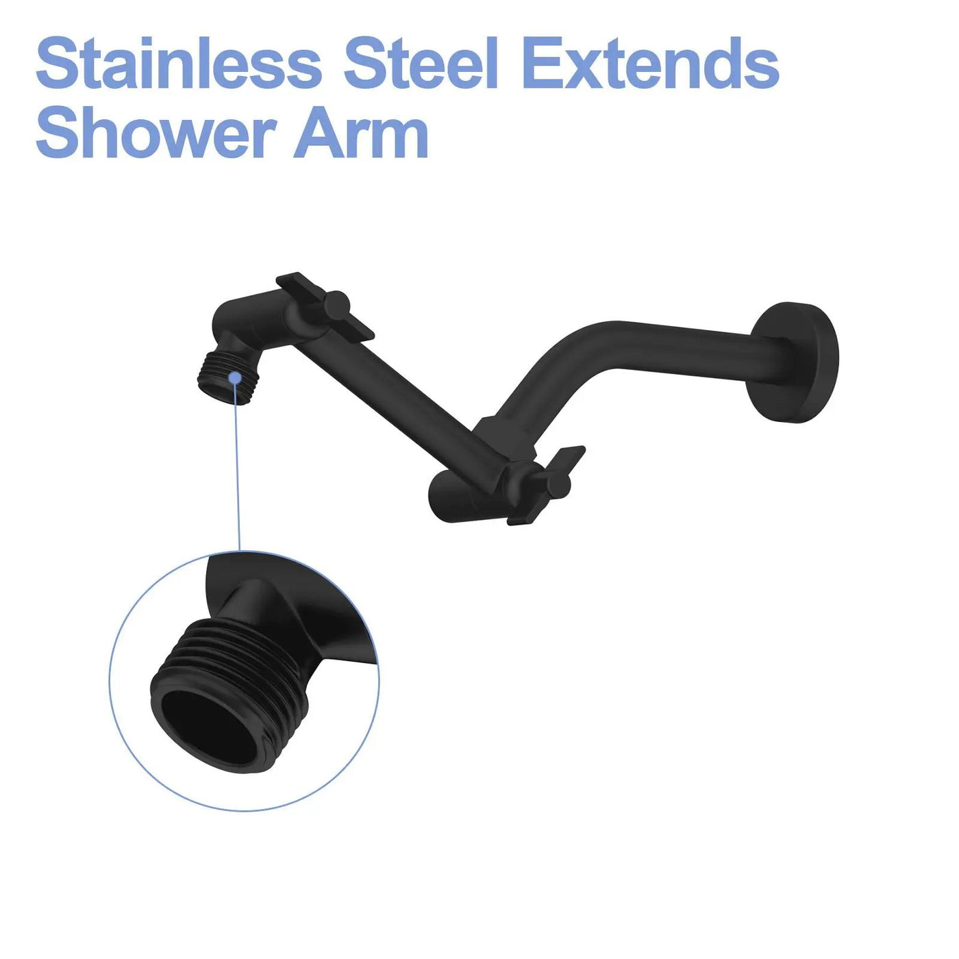 Sleek Design Stainless Steel Shower Arm Extension by HouseOfZazla