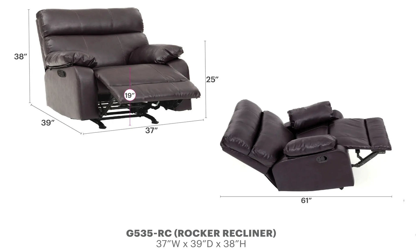 Modern Design Rocker Recliner by HouseOfZazla