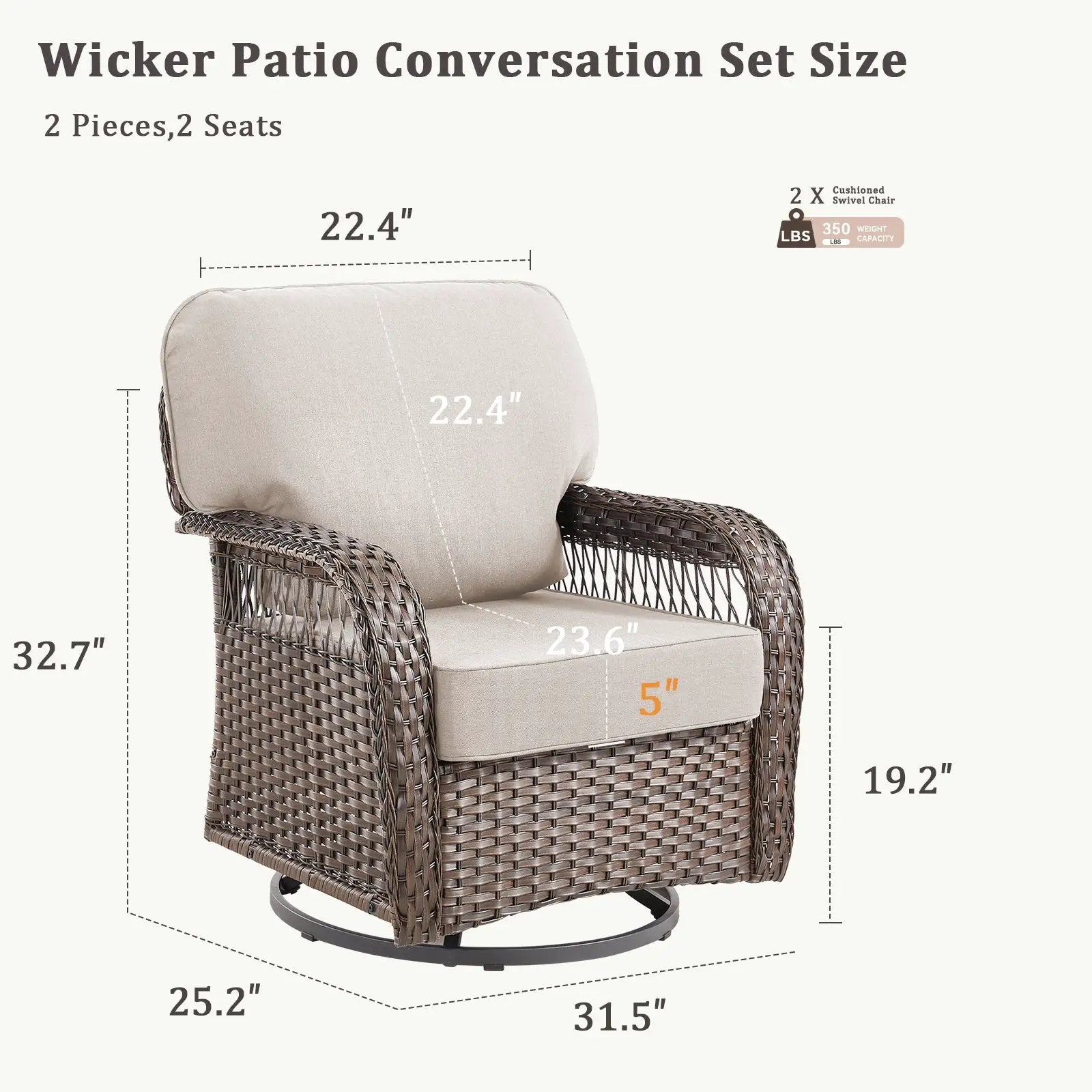 Outdoor Glider Chairs Set of 2 by HouseOfZazla