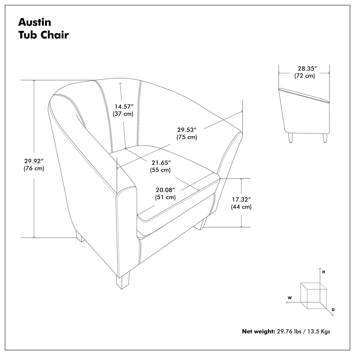 Austin - Transitional Tub Chair by HouseOfZazla