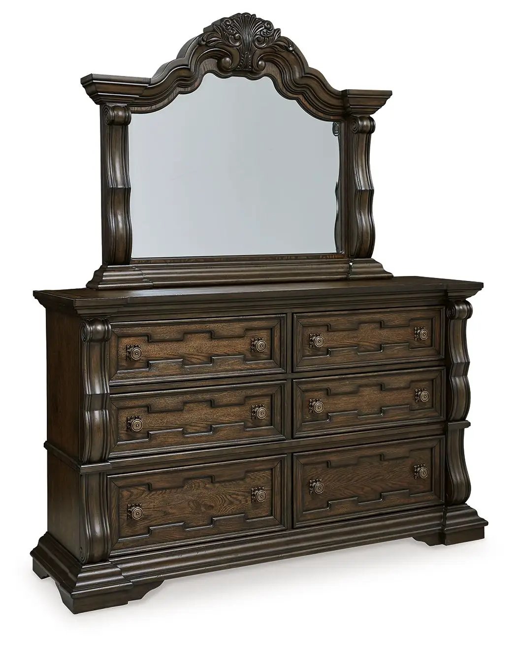 Maylee - Dresser And Mirror - Dark Brown by Unique Piece Furniture