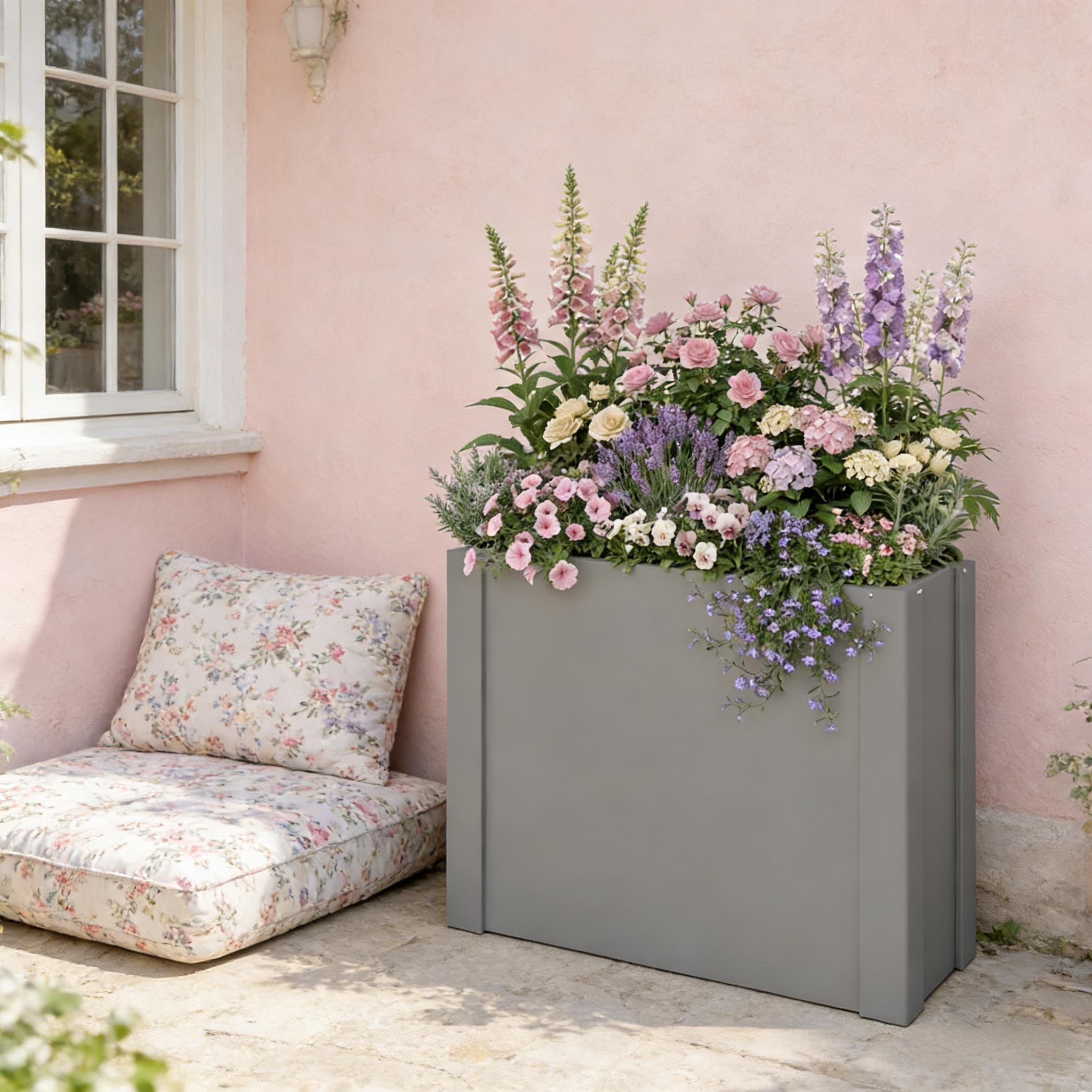 Balcony Herb Box, Outdoor Planter Box, Elevated Garden Bed by HouseOfZazla