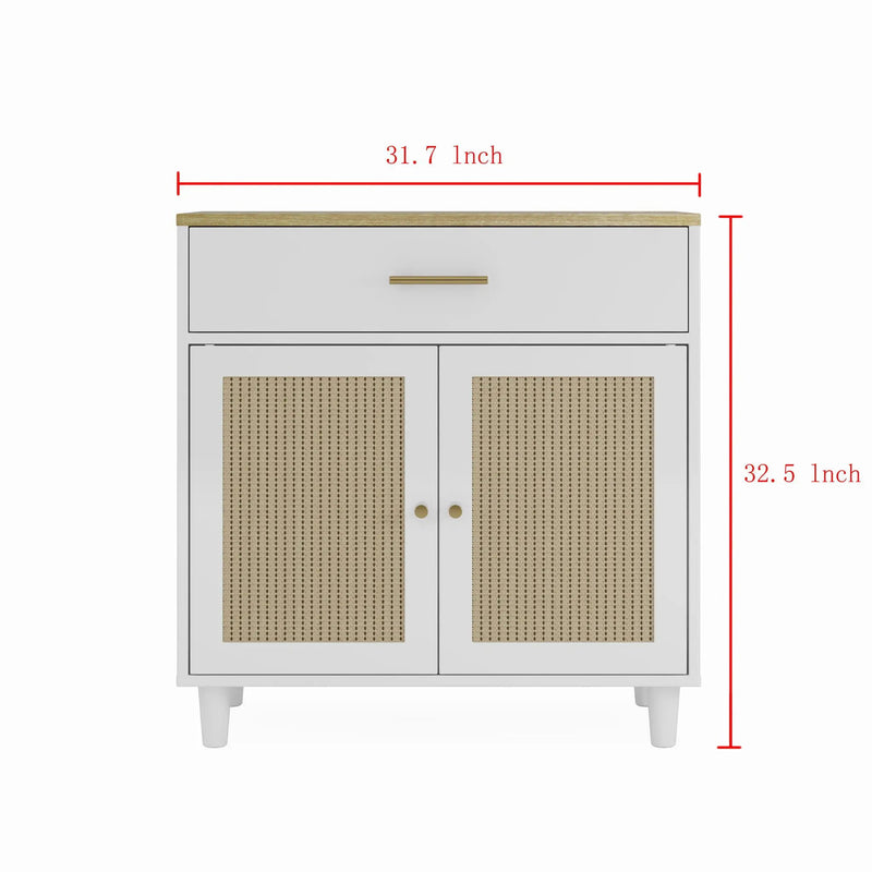 Cat Litter Box Enclosure With Scratch Pad, Hidden Litter Box Furniture, Wooden Pet House Sideboard, Storage Cabinet, Fit Most Cat And Litter Box, For Living Room Bedroom Office - White / Light Brown by HouseOfZazla