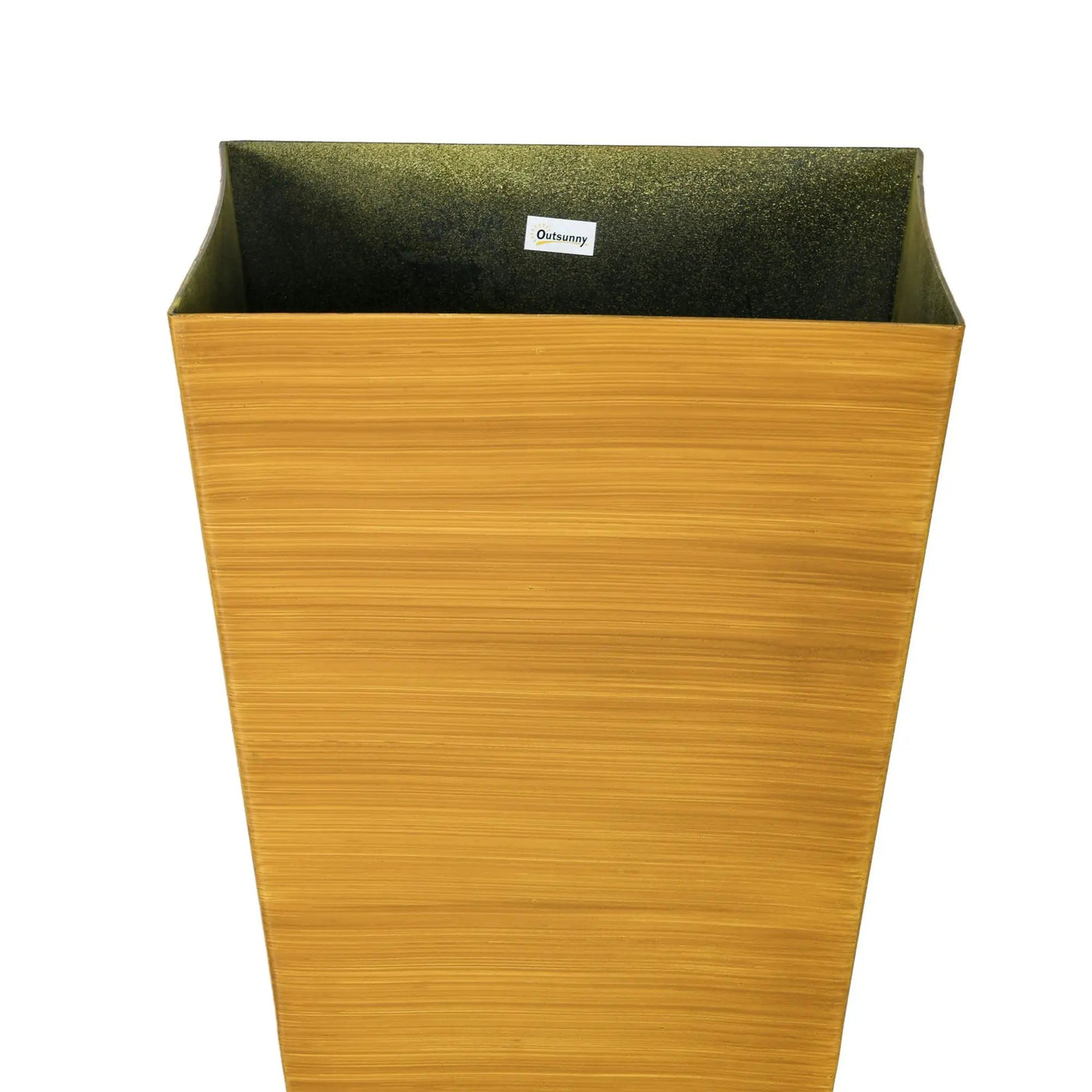 Outsunny - Outdoor Planters (Set of 3) Large Taper Planters With Drainage Holes And Plug, Faux Wood Plastic Flower Pots For Outdoor, Indoor, Garden, Patio by HouseOfZazla