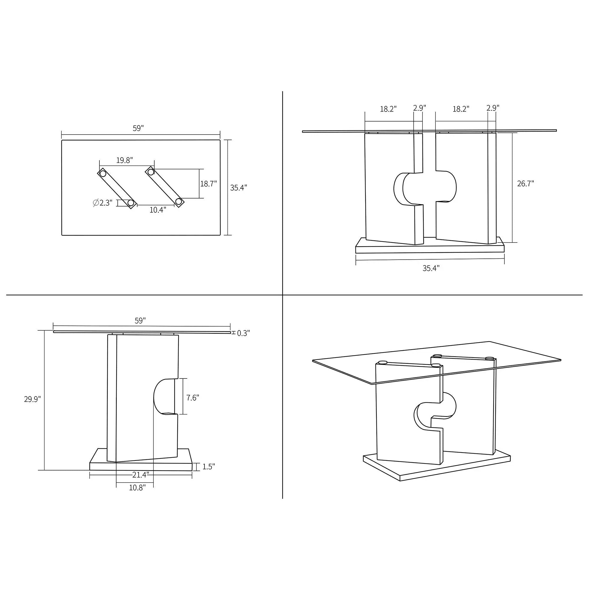 Iris - Dining Table - Gray by Unique Piece Furniture