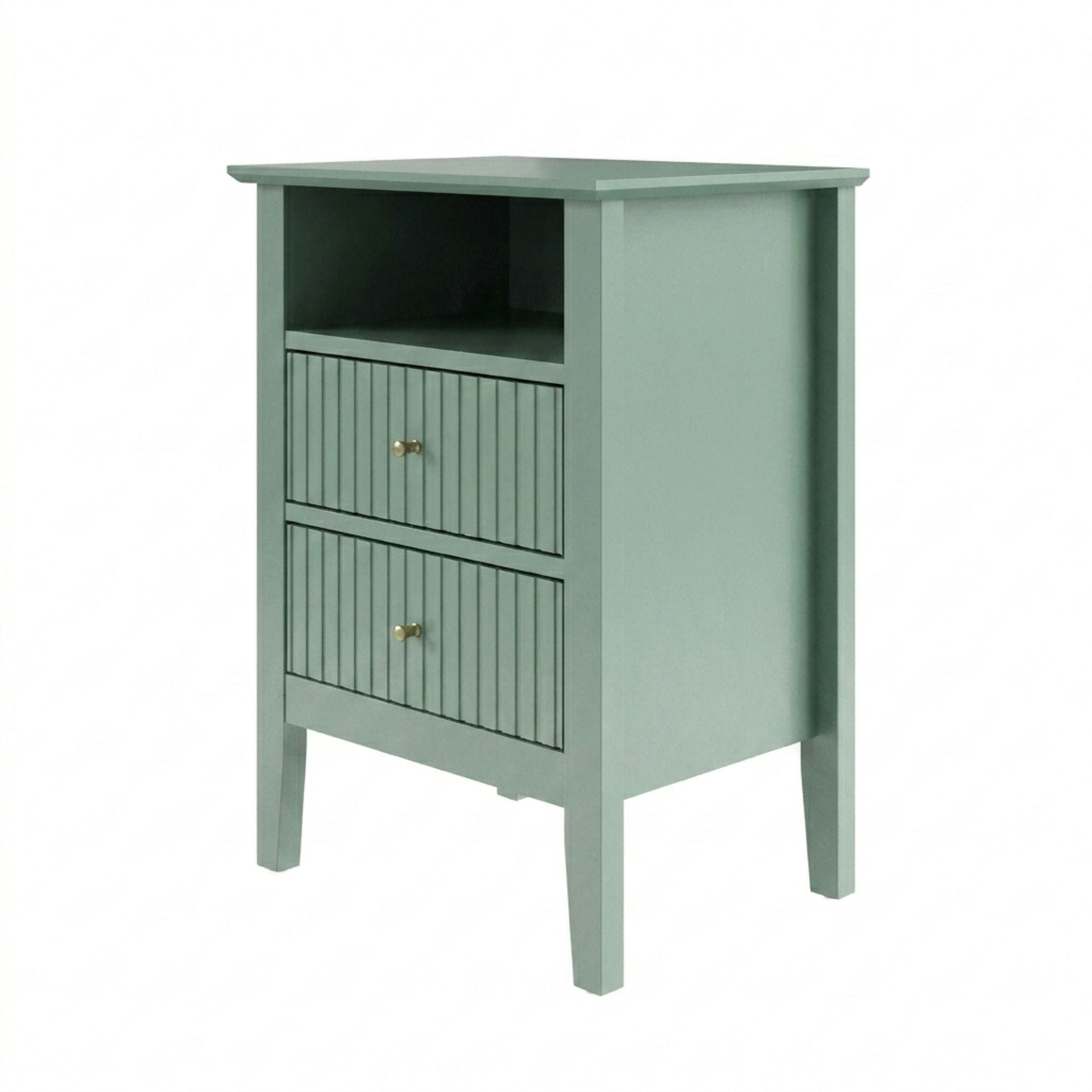 Fluted Nightstand With 2 Drawers by HouseOfZazla