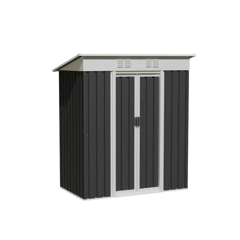 5x3 FT Metal Garden Shed with Sliding Door by HouseOfZazla