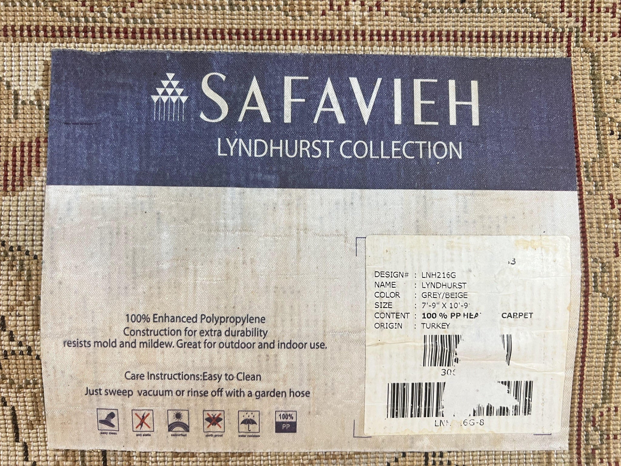 Safavieh Rug 8x11, Lyndhurst Collection, Indoor Outdoor Rug, Floral Allover Oriental Carpet by Jewel Rugs