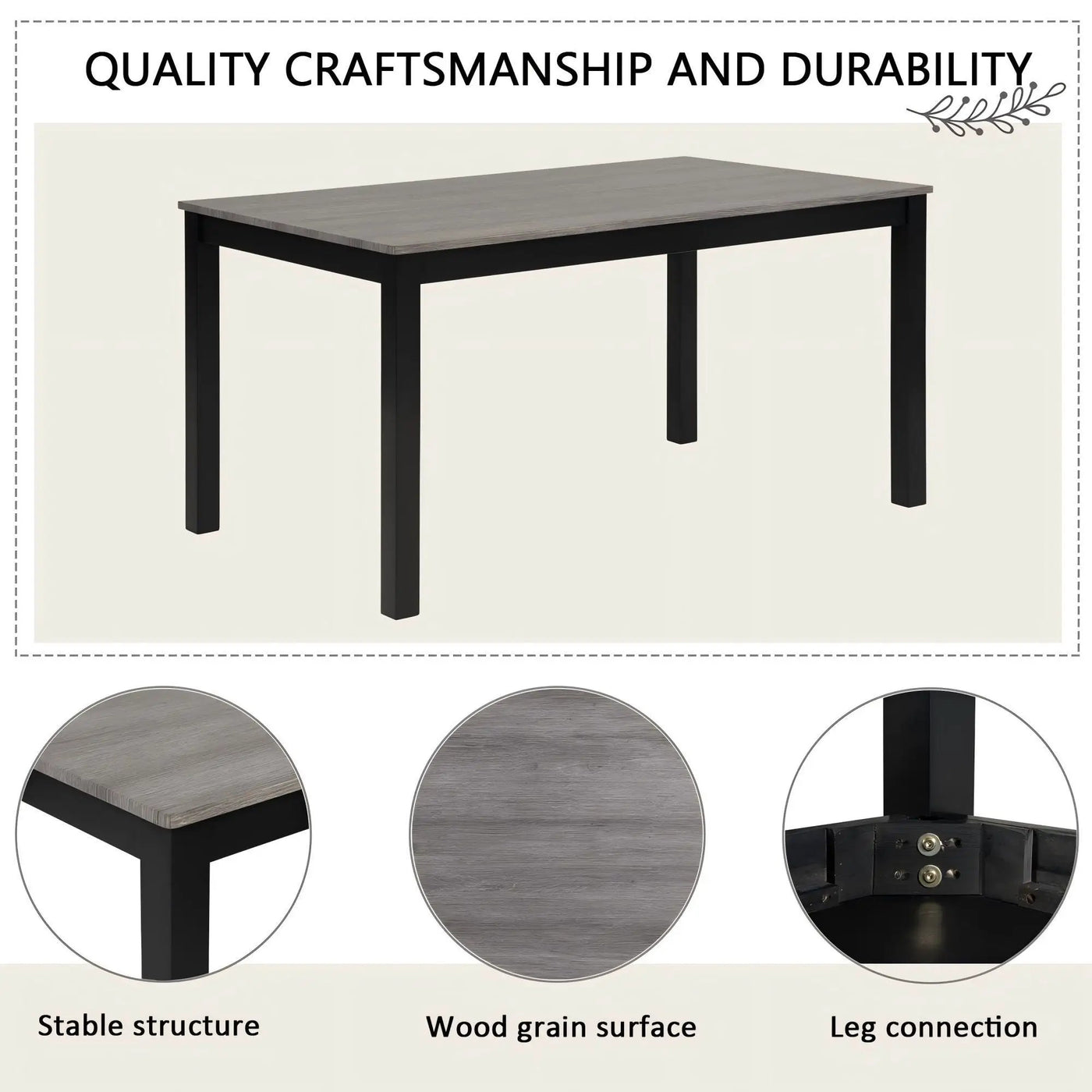 Modern Dining Table Set With Upholstered Chairs For Dining Room by Unique Piece Furniture