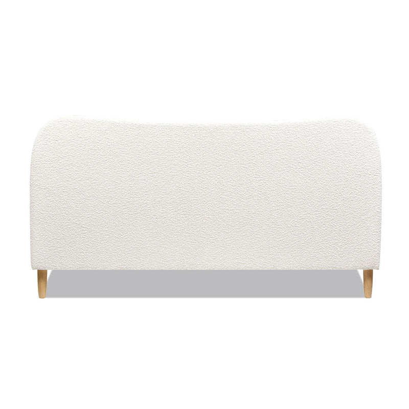 Roman - Curved Headboard Upholstered Platform Bed by HouseOfZazla
