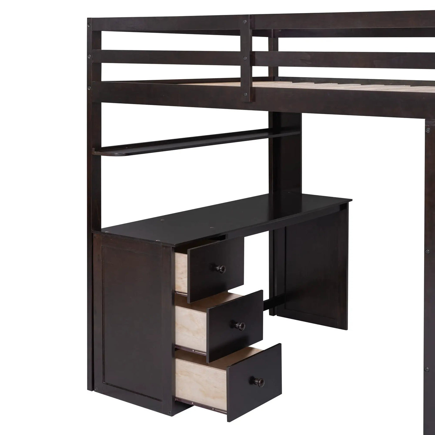 Loft Bed With Drawers, Desk, And Wardrobe by HouseOfZazla