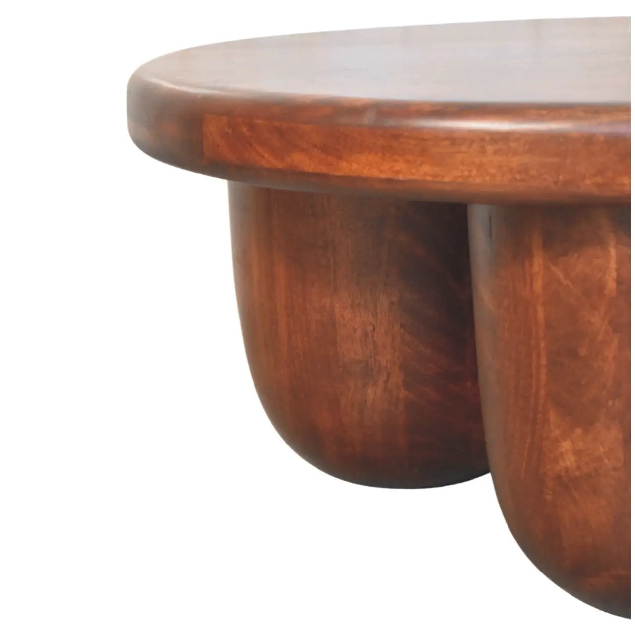 Solid Wood Clara Sculpted Coffee Table by HouseOfZazla