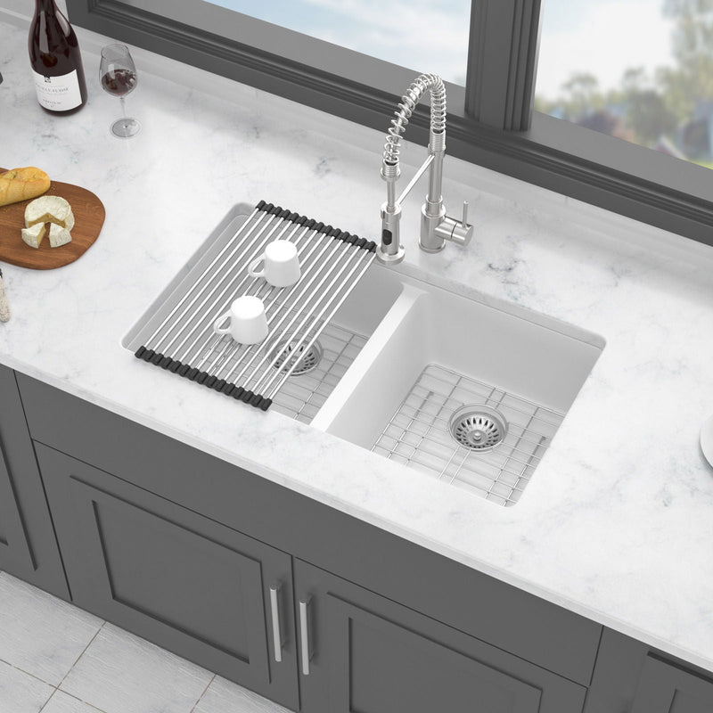 Granite Composite Double Bowl Undermount Kitchen Sink by HouseOfZazla