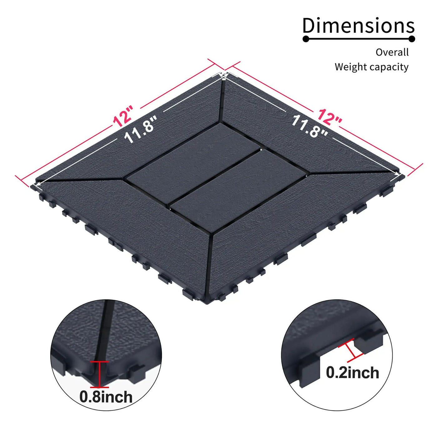 New Style Patio Diy Module Interlocking Decking Tiles, Floor Outdoor And Indoor, Easy And Quick Installation by HouseOfZazla