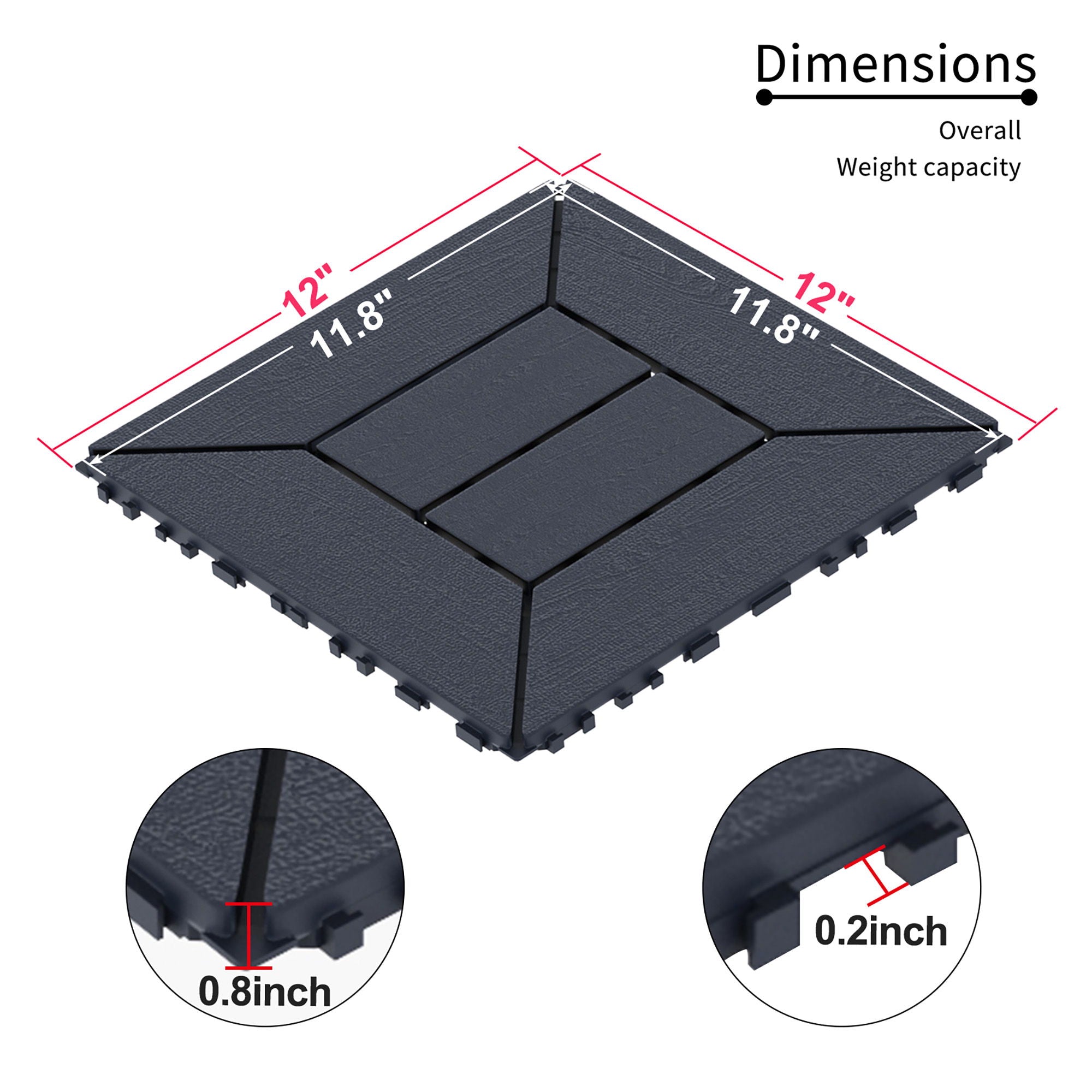 New Style Patio Diy Module Interlocking Decking Tiles, Floor Outdoor And Indoor, Easy And Quick Installation by HouseOfZazla