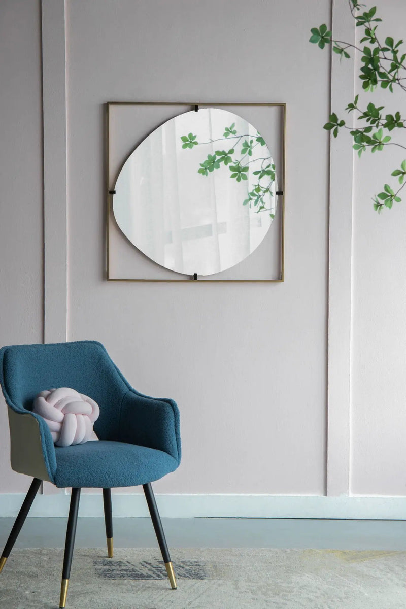 Poppy Mirror With Metal Frame Contemporary Design For Bathroom, Entryway Wall Decor by Unique Piece Furniture