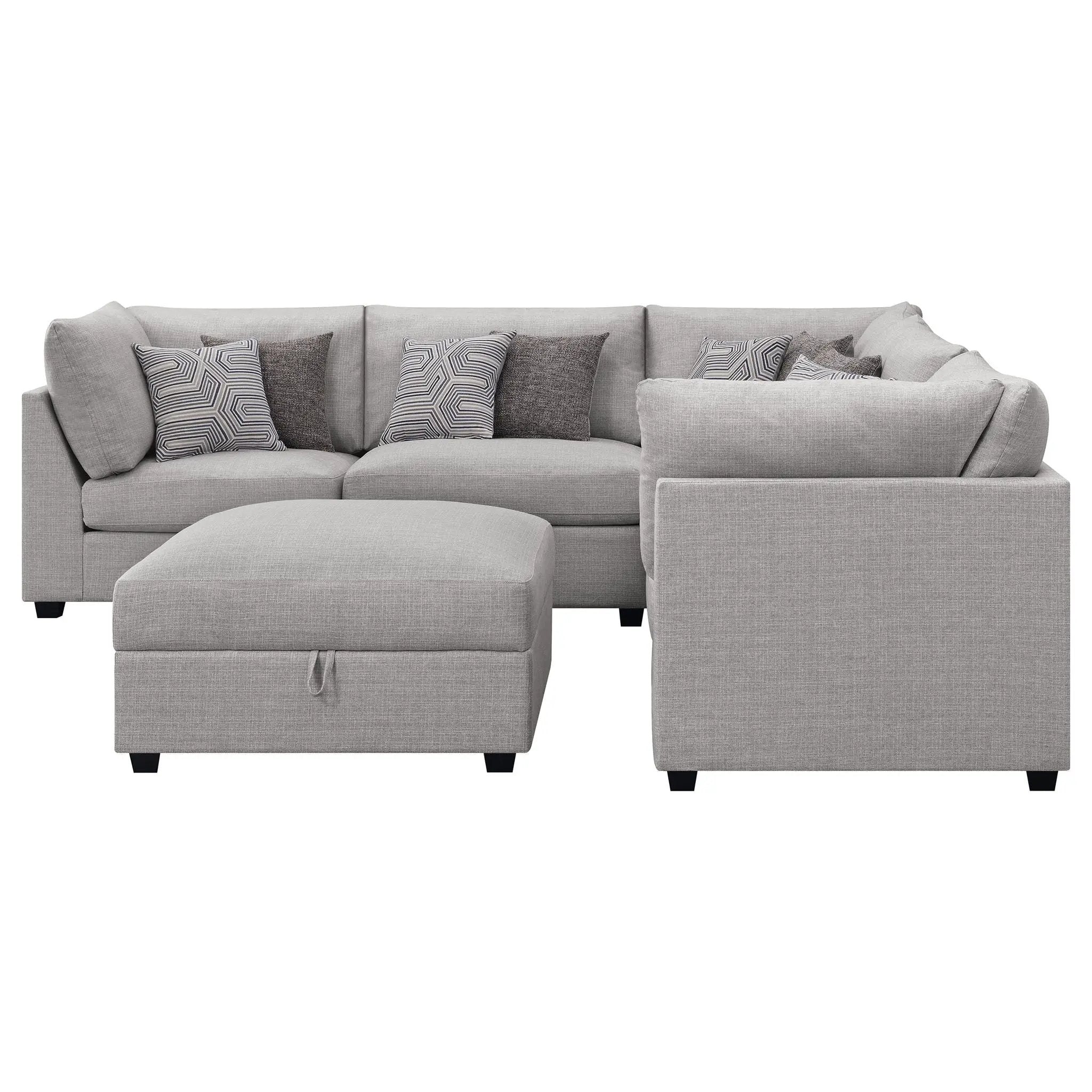 Cambria 6-piece Upholstered Modular Sectional Sofa Grey by Unique Piece Furniture