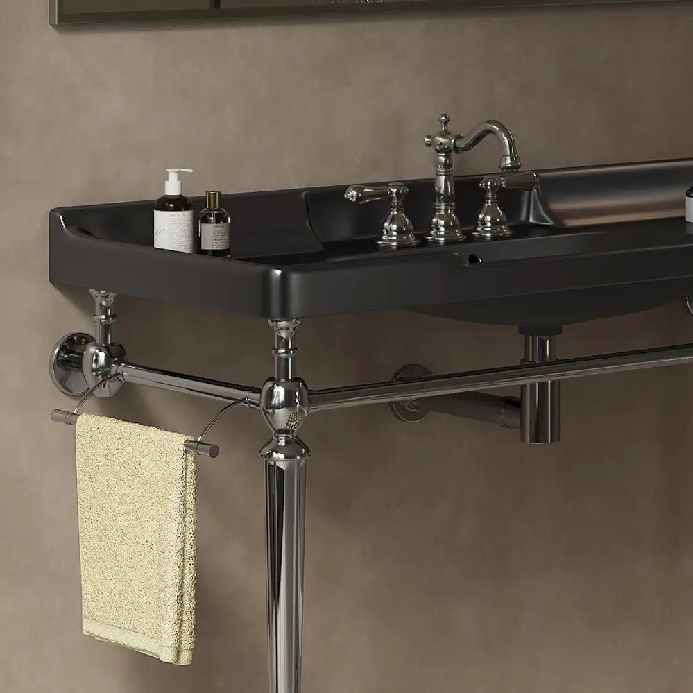 VICI 48" Bathroom Ceramic Basin with 3 Pre-Drilled Holes by HouseOfZazla