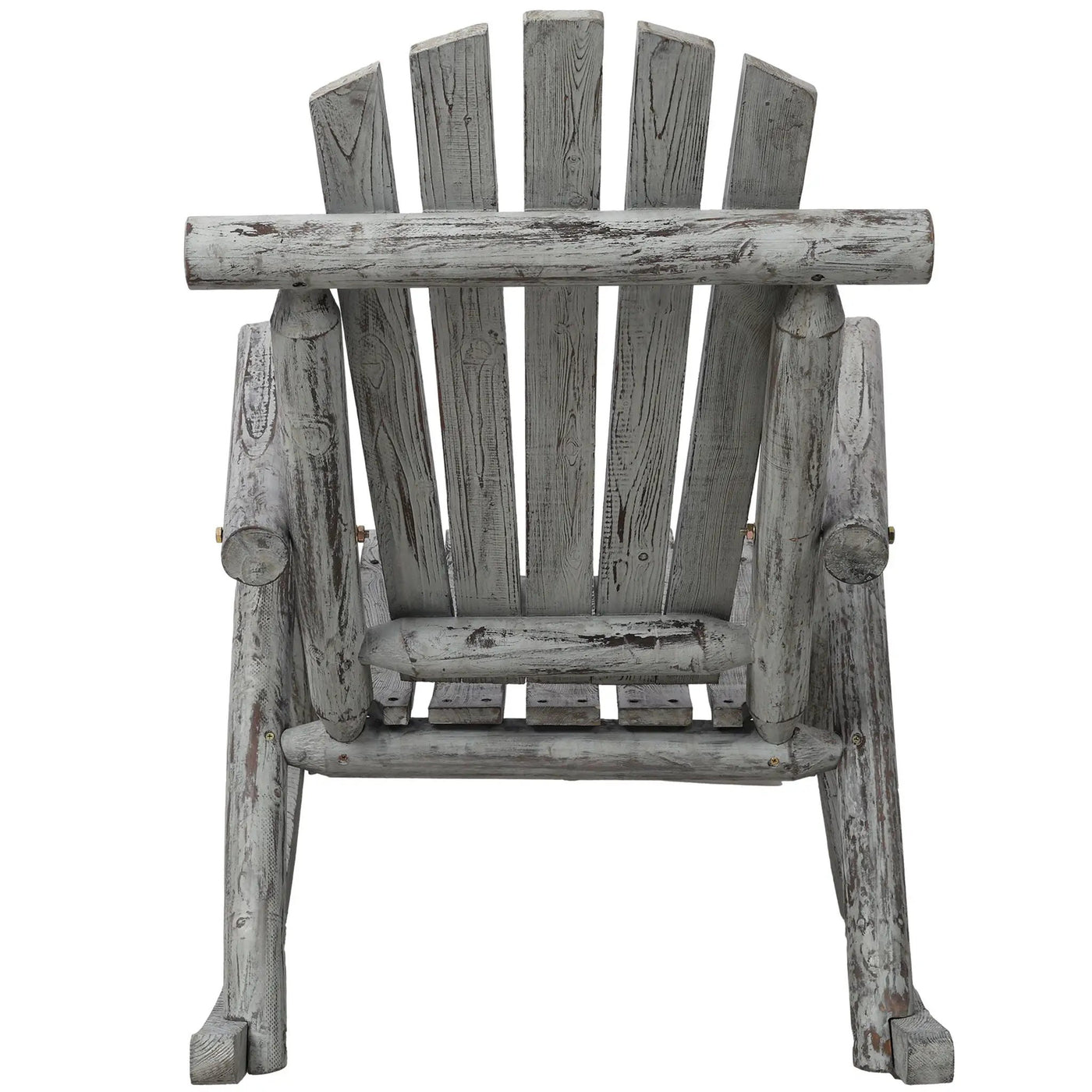 Durable Wooden Porch Rocker, Fir Log Rocking Chair by HouseOfZazla