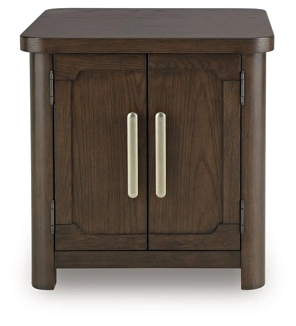 Breckington - Rectangular 2-door End Table - Dark Brown by Unique Piece Furniture