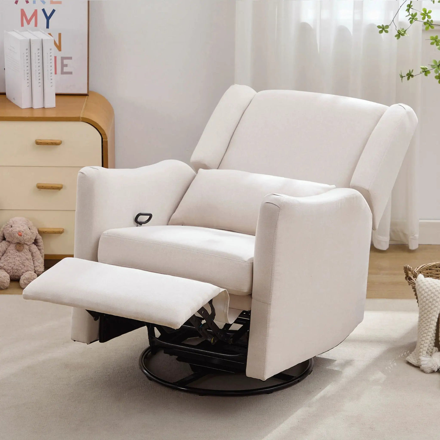 Wide Wingback Swivel Glider Rocker Recliner Chair by HouseOfZazla