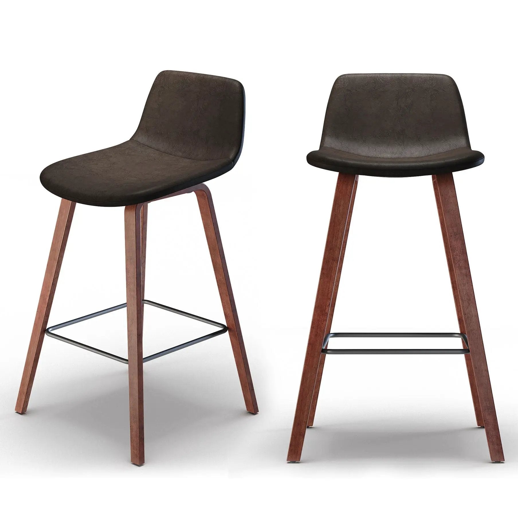Addy - Counter Stool (Set of 2) - Distressed Brown by Unique Piece Furniture