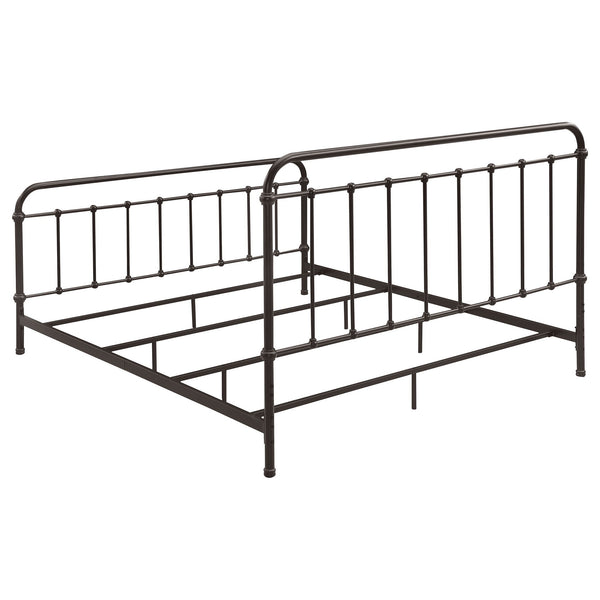 Livingston Metal Eastern King Open Frame Bed Dark Bronze, photo 2 of 7