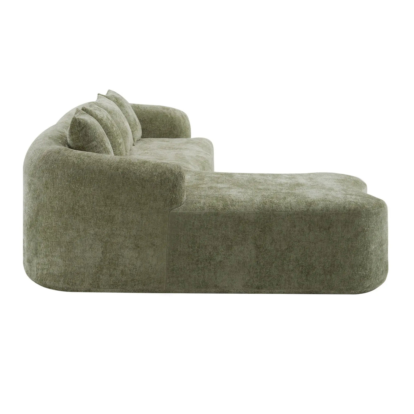 Modular L-Shape Sectional Sofa With Curved Chaise by HouseOfZazla