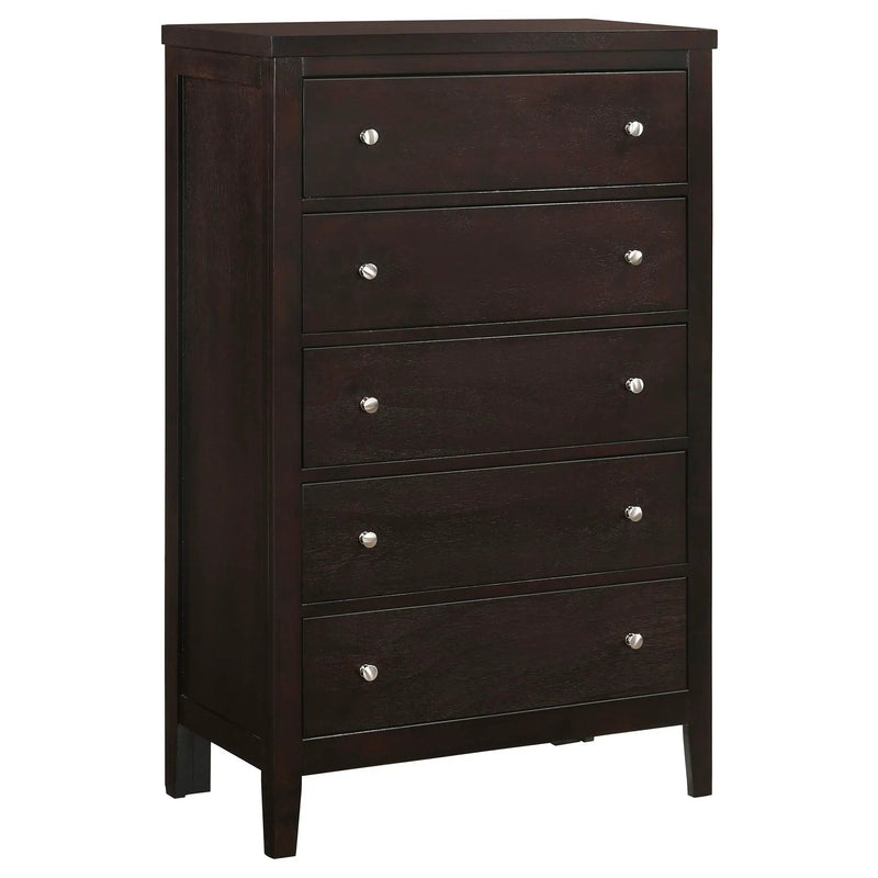 Carlton 5-drawer Bedroom Chest Cappuccino by Unique Piece Furniture