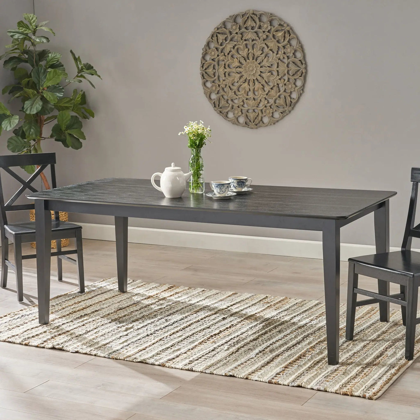 Farmhouse Charm Dining Table With Square Leg by HouseOfZazla