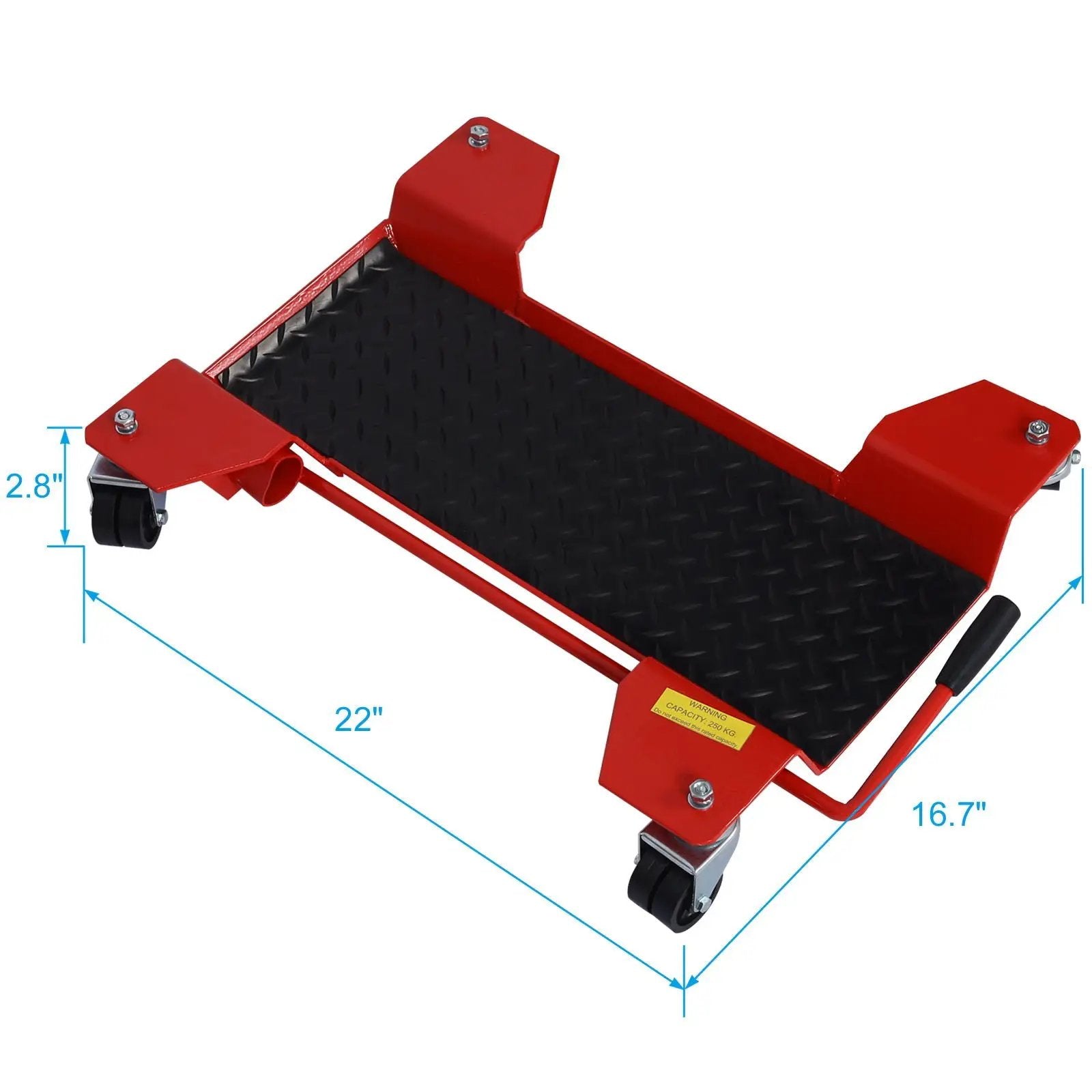 Metal Motorcycle Center Stand Move Dolly For Easy Bike Moving - Red by HouseOfZazla