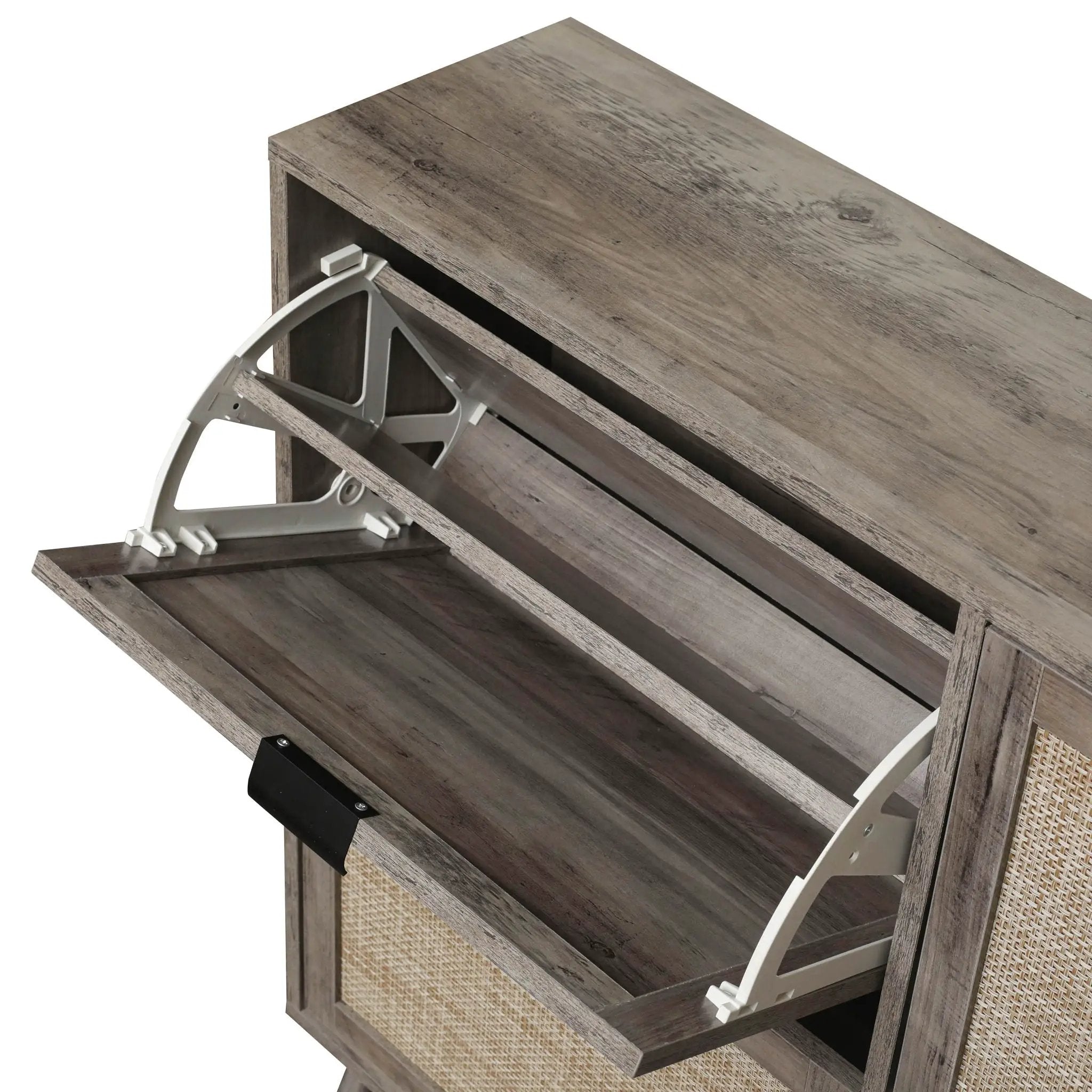 4 Door Shoe Rack, Freestanding Modern Shoe Storage Cabinet by HouseOfZazla
