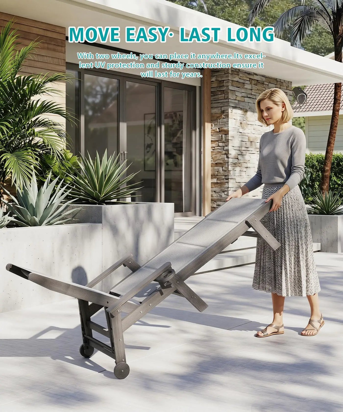 Outdoor Pool Lounge Chairs Set of 2 by HouseOfZazla