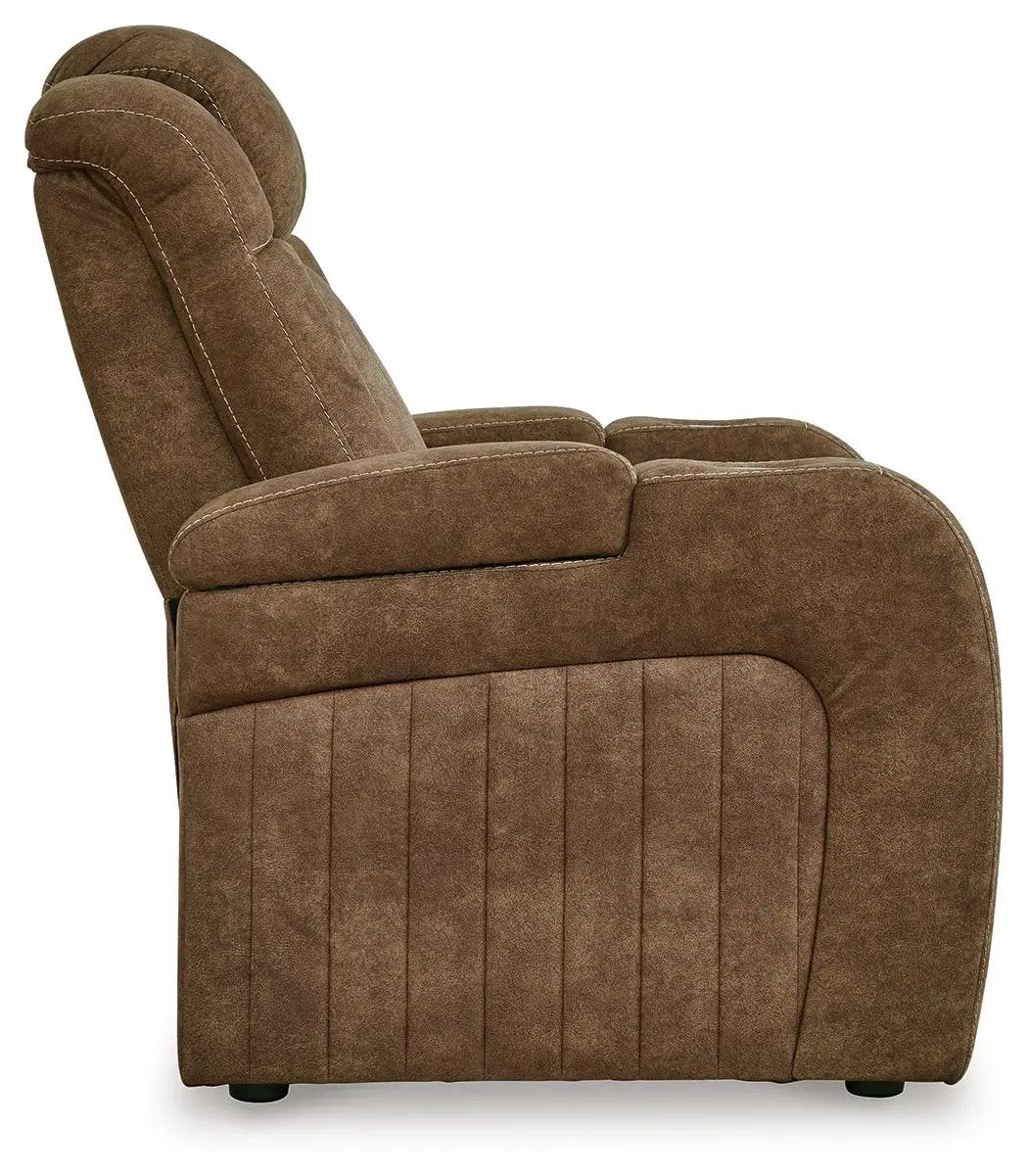 Wolfridge - Power Recliner/Adj Headrest - Brindle by Unique Piece Furniture
