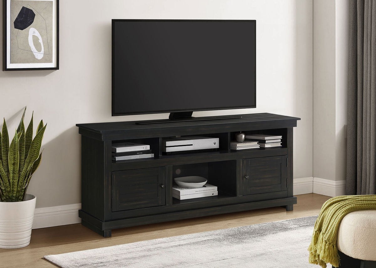 Payne 60-inch TV Stand Media Console Distressed Java, photo 2 of 7
