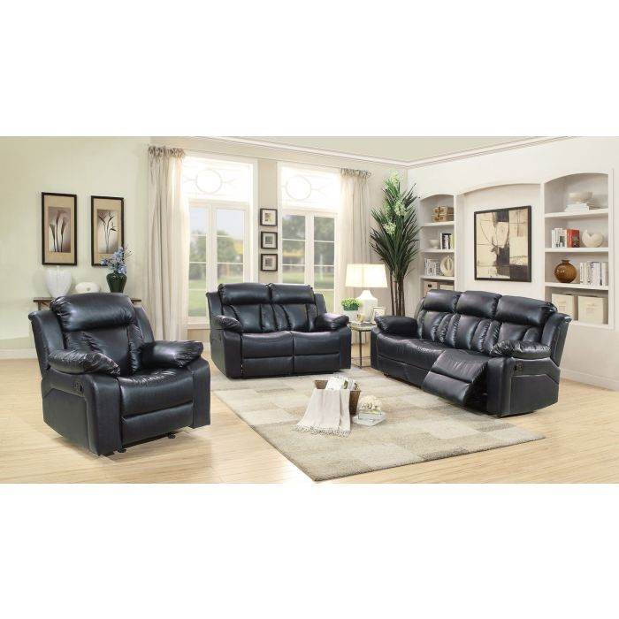Cozy Padded Reclining Loveseat with Sturdy Construction - White, Black, or Dark Brown, photo 4 of 16